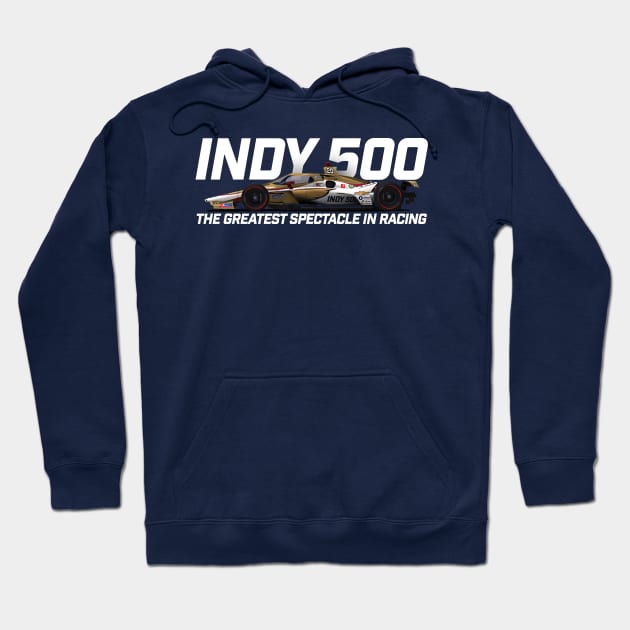 Indy Greatest Spectacle (white text) Hoodie by Sway Bar Designs